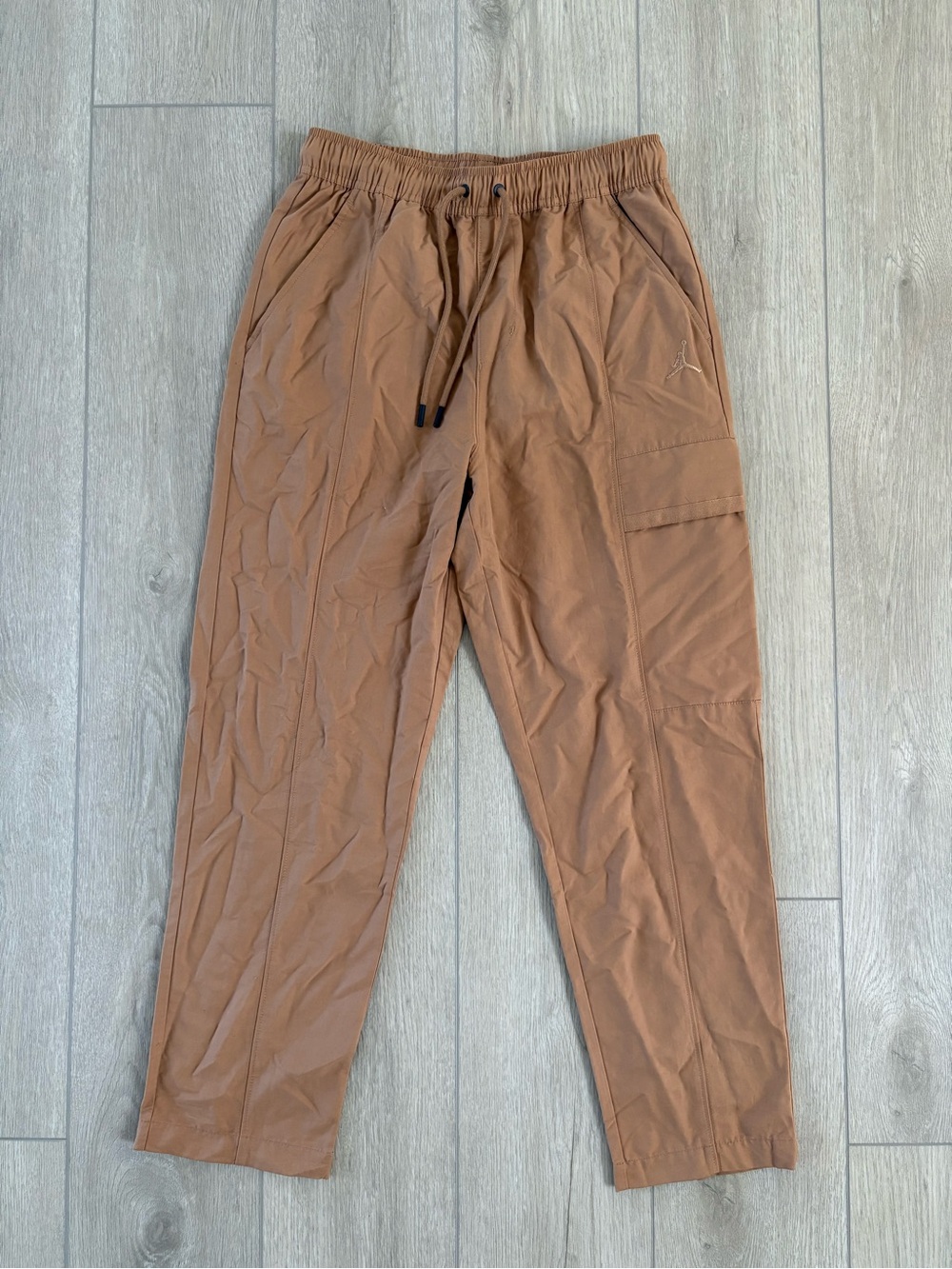 Air Jordan Men's Drawstring Casual Cargo Pants in Brown